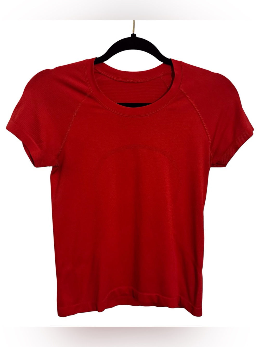 Lululemon Size 6 Red Short Sleeve Swiftly Tech Crop Top Athletic Gym Yoga